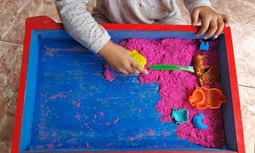 4 DIY Kinetic Sand Recipes: “Moon Sand”